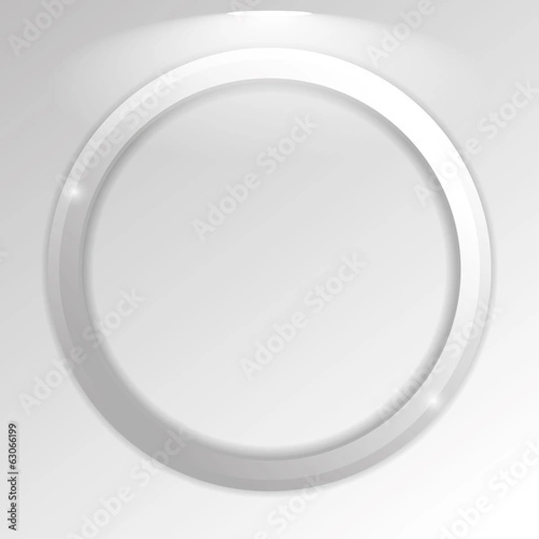 Fototapeta Stylish Silver Framework Isolated On Background