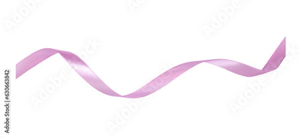 Obraz light purple ribbon isolated on transparent background, elements PNG image.
