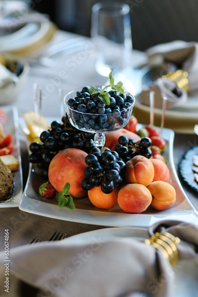 Obraz table setting with fruits