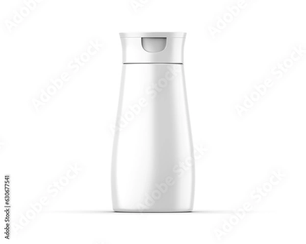 Fototapeta Blank white cosmetic container ready for your branding and design mockup template isolated on white background, 3d illustration.
