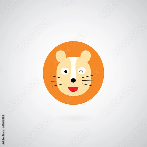 Obraz lion head cartoon