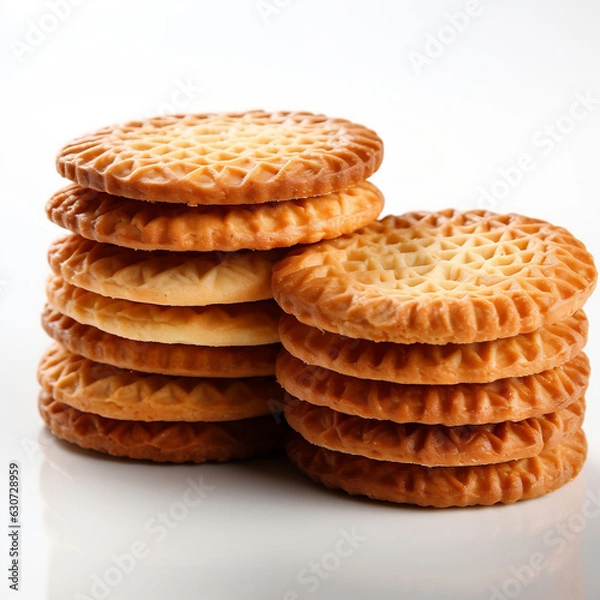 Obraz biscuits white background 1