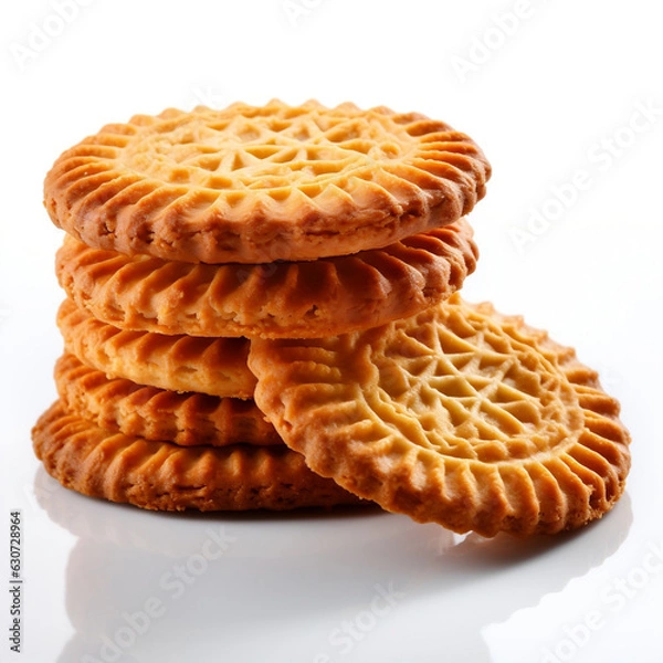 Obraz biscuit white background 2