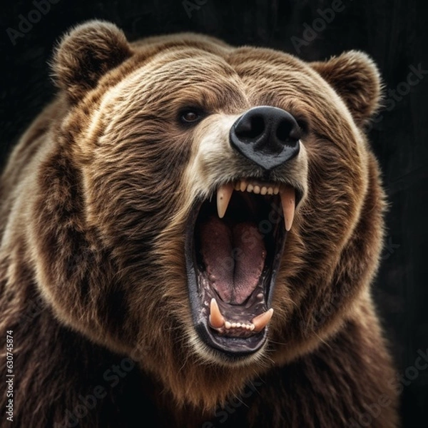 Obraz Angry roaring Bear, Generative Ai