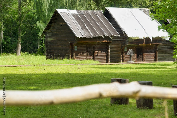 Obraz Log house. Museum of Wooden Architecture in Kostroma, Kostroma Sloboda, Russia