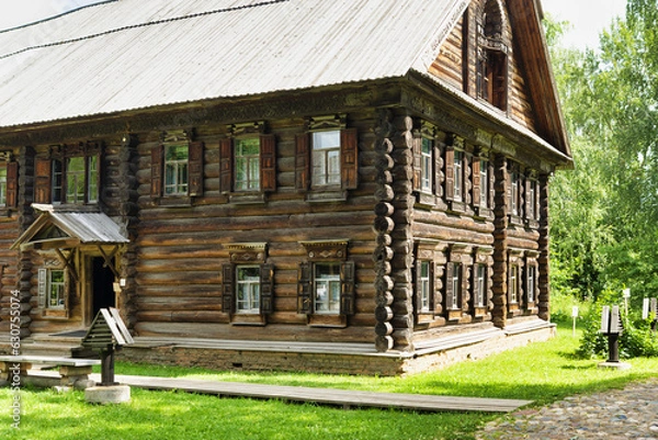 Fototapeta Log house. Museum of Wooden Architecture in Kostroma, Kostroma Sloboda, Russia