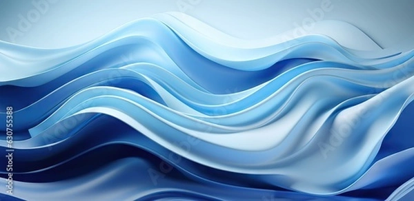 Fototapeta Blue abstract liquid wave background