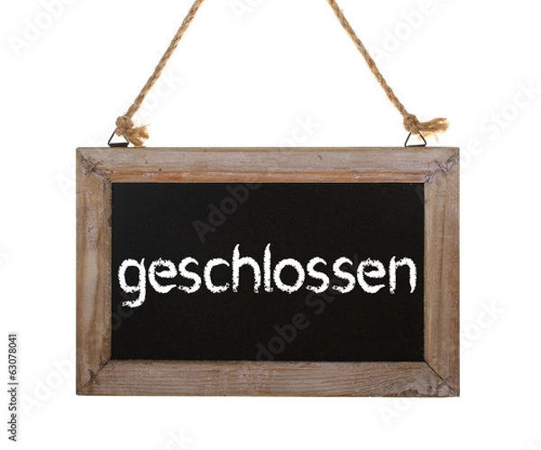 Obraz geschlossen Schild