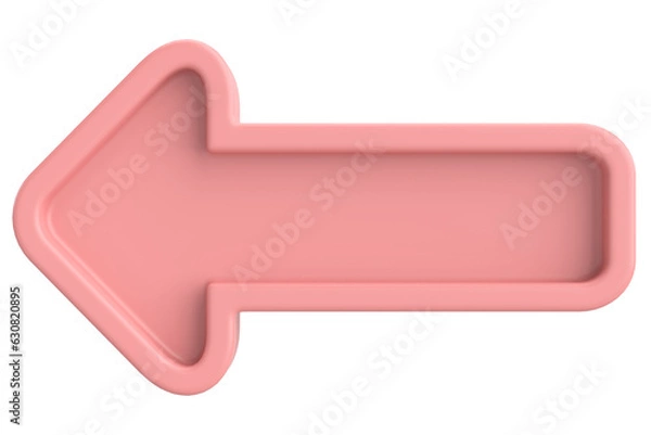 Fototapeta Previous button. Back button. 3D illustration.