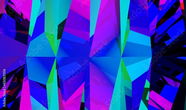 Obraz Abstract, iridescent, kaleidoscopic, digital art background