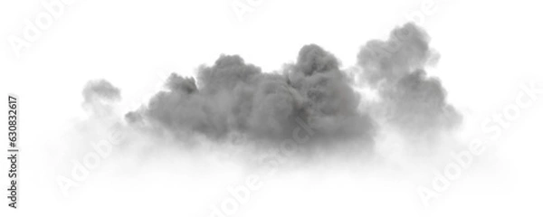 Fototapeta Cumulus and fluffy cloud shape with isolated on transparent background - PNG file, 3D rendering illustration, Clip art, cut out and sky elements