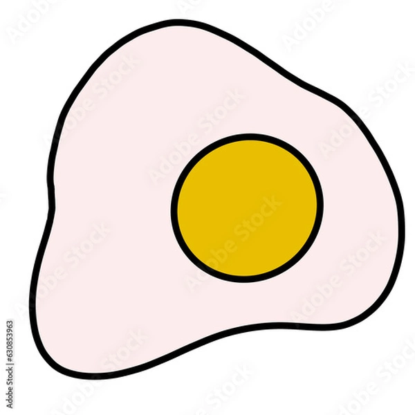 Obraz fried egg vector illustration