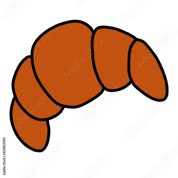 Obraz croissant isolated on white