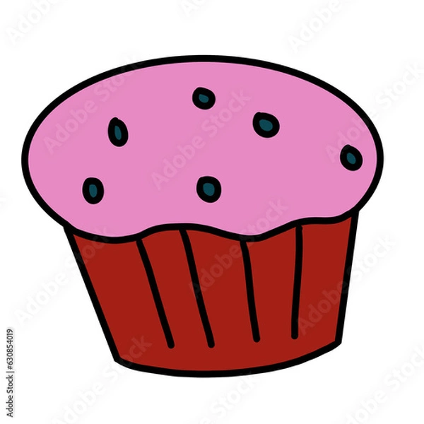Obraz cupcake with cherry