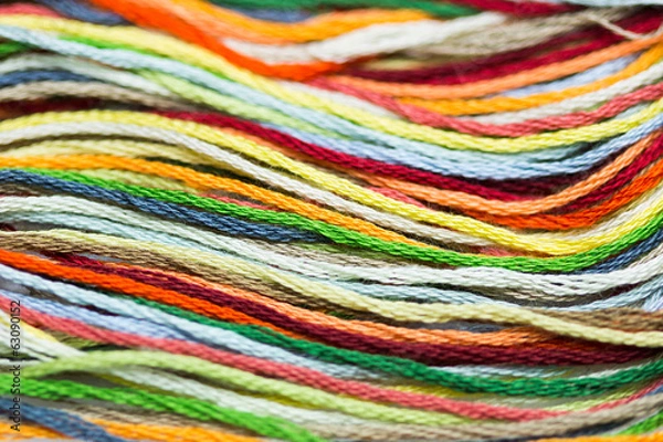 Obraz Multicolor sewing threads texture