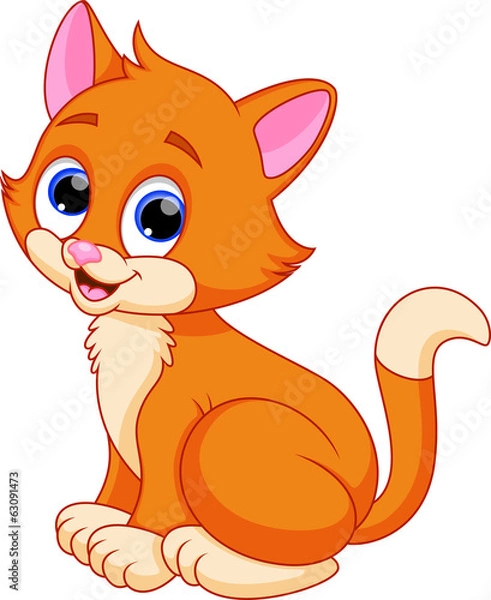 Obraz Śmieszna kreskówka kota