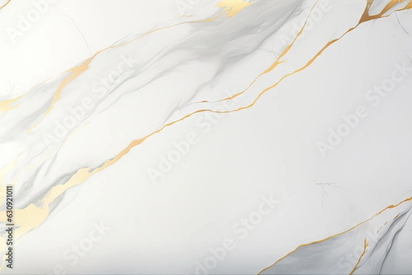 Obraz white marble gradient background with golden lines