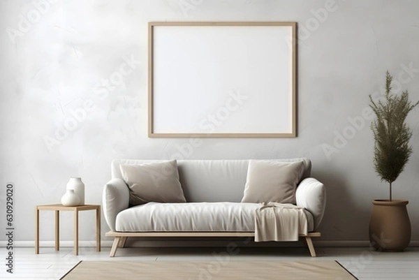 Obraz Subtle and Artistic Lighting Frame Mockup, generative, ai