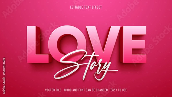 Obraz Editable text effect love mock up