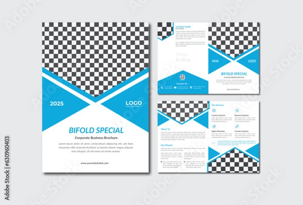 Obraz Vector bifold brochure template