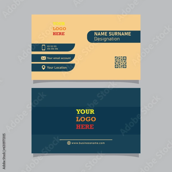 Fototapeta Business Card Design Template- Illustration
