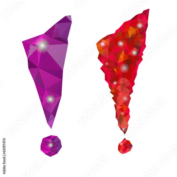 Obraz Exclamation mark of triangles