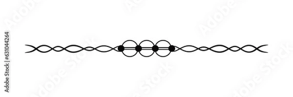 Fototapeta Vintage Black Chain Border. Can be used as a Text Divider.