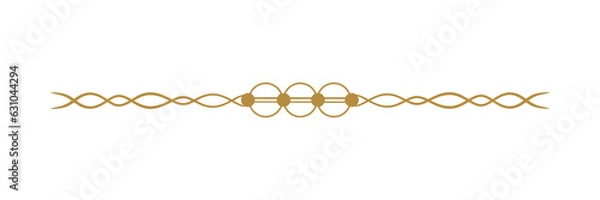 Fototapeta Vintage Gold Chain Border. Can be used as a Text Divider.