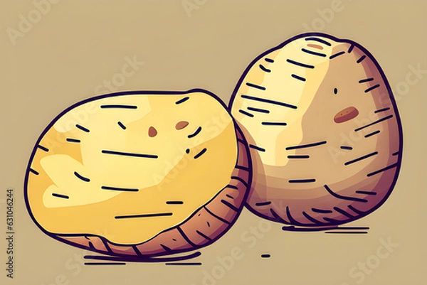 Fototapeta illustration of a potato, generative ai