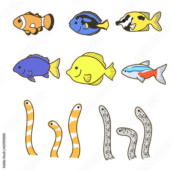 Obraz 熱帯水族館の魚01