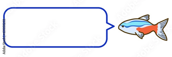 Obraz ネオンテトラとふきだし01