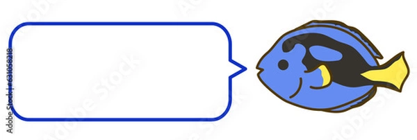 Obraz ナンヨウハギとふきだし01