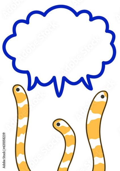 Obraz ニシキアナゴとふきだし01