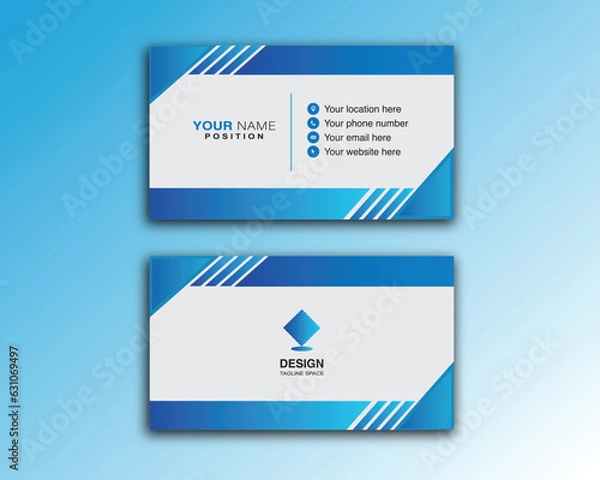 Fototapeta simple minimalist business card, visiting card, connect card