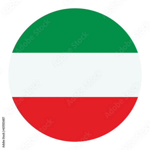 Fototapeta Circle badge North Rhine Westphalia flag vector illustration isolated on white background. Germany province button state roundel. Europe territory.