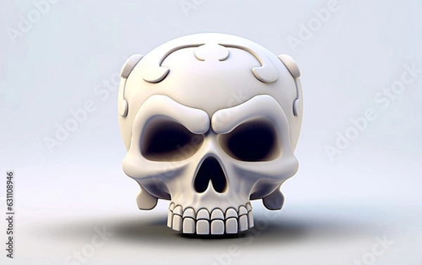 Fototapeta 3d rendering skull halloween character design