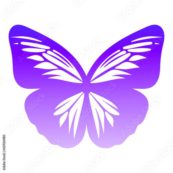 Fototapeta Butterfly. Illustration on transparent background