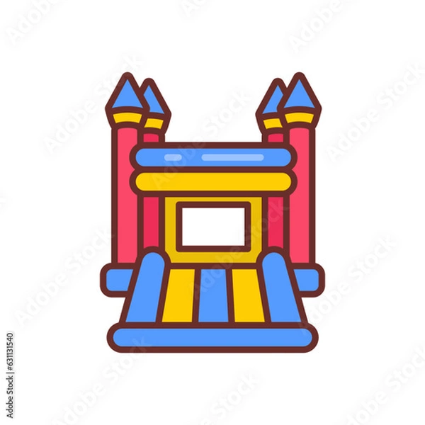 Fototapeta Bouncy Castle icon in vector. Illustration
