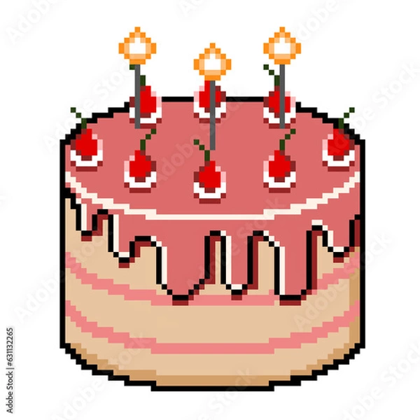 Obraz pixel cake
