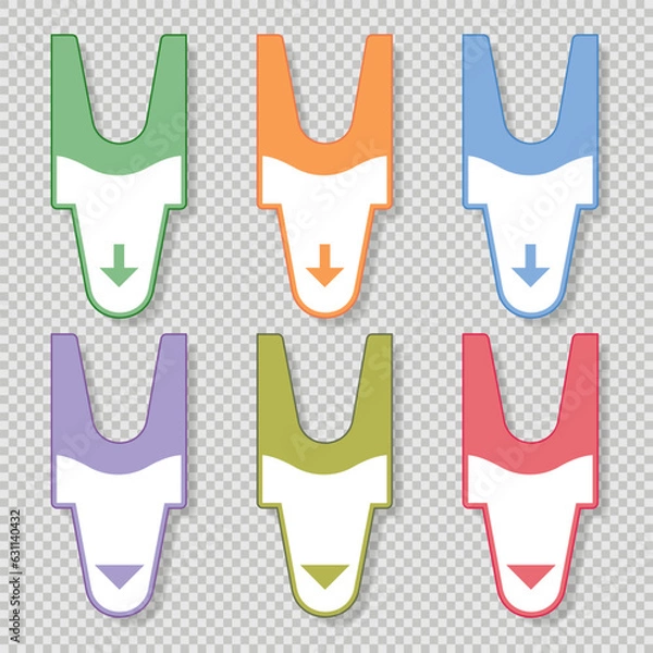 Obraz Ticket couleurs pour distributeur - Vectoriel