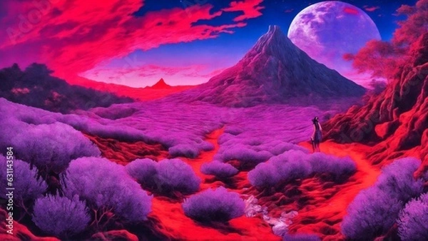 Obraz sunset in the mountains