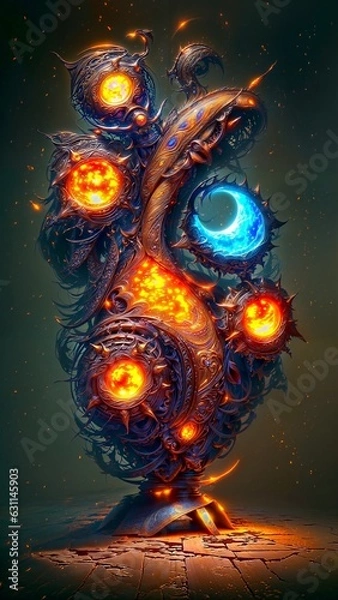 Obraz background with glowing light seeds