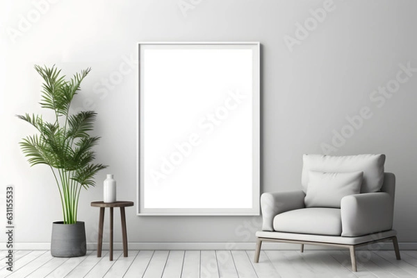 Fototapeta Subdued and Serene Frame Mockup Frame Mockup, generative, ai