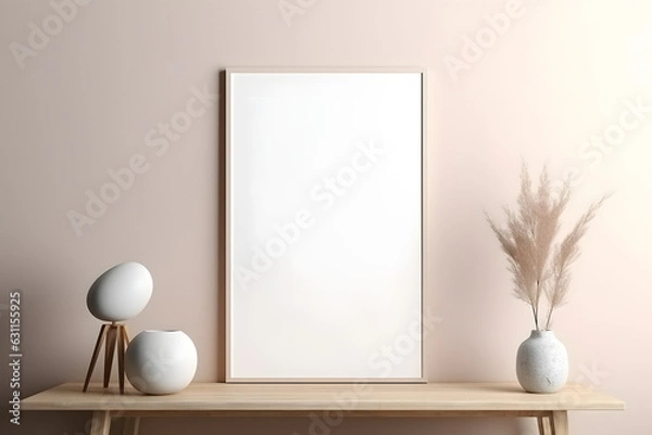 Obraz Polished and Elegant Lighting Frame Mockup, generative, ai