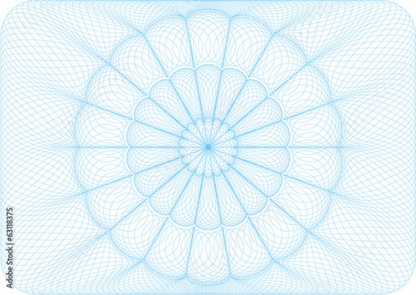 Fototapeta Guilloche blue background