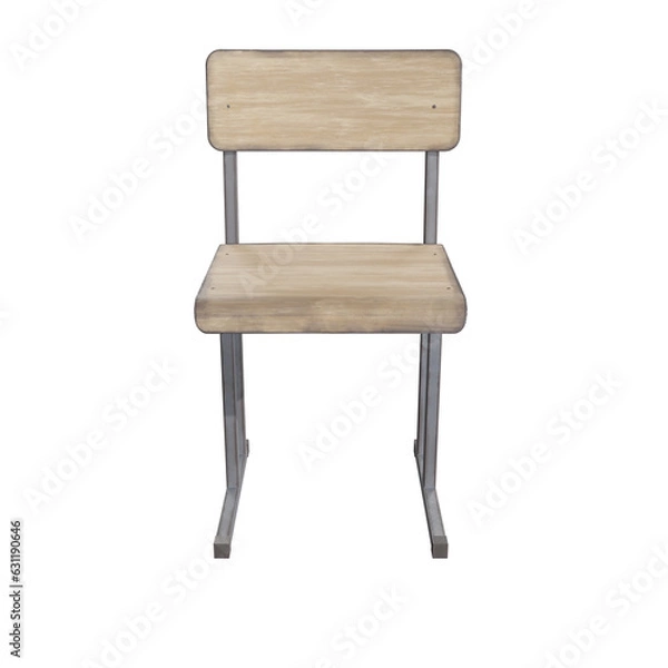 Obraz Wooden school chair isolated