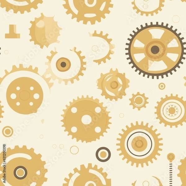 Fototapeta Steampunk Pattern vector illustration, Background