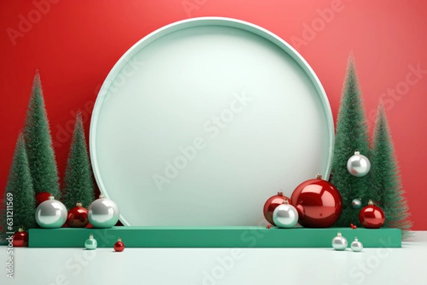 Obraz Product Display, Merry Christmas Background