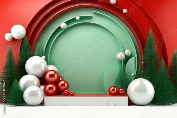Obraz Product Display, Merry Christmas Background