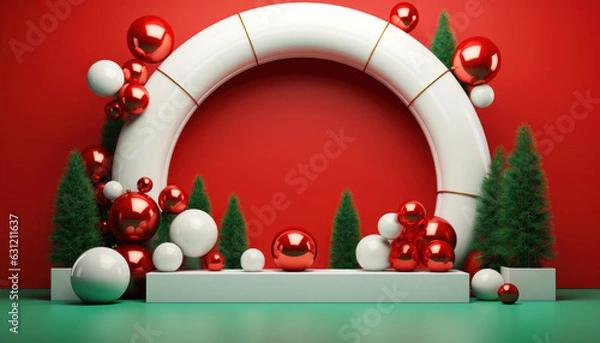 Obraz Product Display, Merry Christmas Background